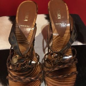 Fendi Sandals (Authentic) Worn once if that